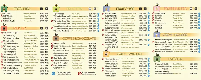 Menu Trà Sữa Ding Tea Mới Nhất: Tổng Hợp 100+ Vị & Top Best Seller Nên Thử