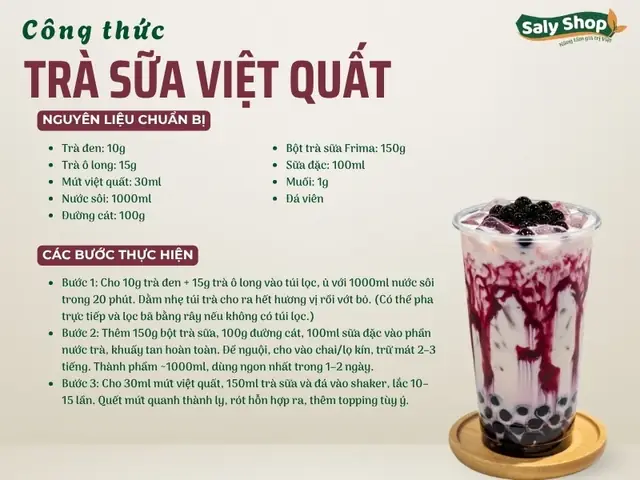 Cách Làm Trà Sữa Việt Quất Thơm Ngon Chuẩn Vị Quán Siêu Đơn Giản Tại Nhà