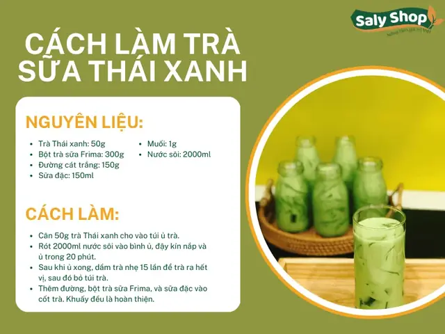 Cách Làm Trà Sữa Thái Xanh Thơm Béo Chuẩn Vị: 3 Công Thức Từ Cơ Bản Đến Kinh Doanh