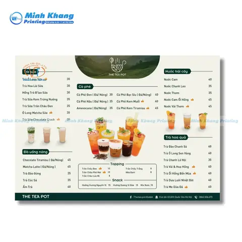 Menu Trà Sữa Thương Cao Lãnh 2026: Thực Đơn Chi Tiết Giá, Món Ngon & Địa Chỉ Quán