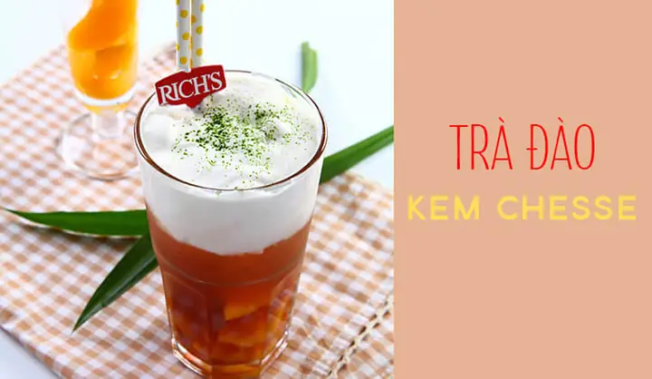 Cách Làm Trà Đào Kem Sữa (kem Cheese) Thơm Béo Chuẩn Quán Tại Nhà Đơn Giản