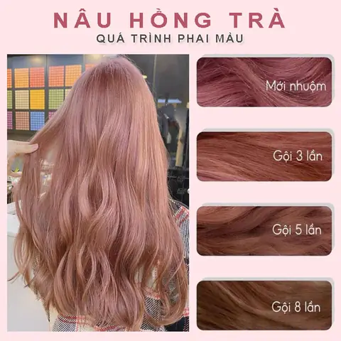 Màu Tóc Nâu Trà Sữa Ánh Hồng: Đặc Điểm, Có Cần Tẩy Không, Cách Nhuộm, Phai Ra Màu Gì & Giá Tham Khảo