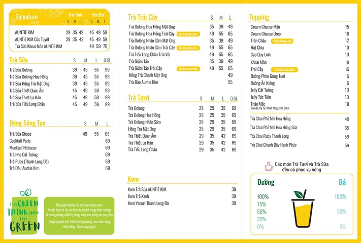 Review Trà Sữa Auntie Kim: Menu, Giá, Địa Chỉ Chi Tiết Và Đánh Giá Chất Lượng Healthy Tea