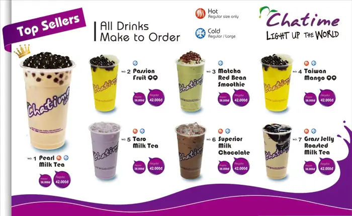 Trà Sữa Chatime: Menu, Giá, Chi Nhánh & Review Chi Tiết 2026 Trà Sữa Chatime: Menu, Giá, Chi Nhánh & Review Chi Tiết 2026