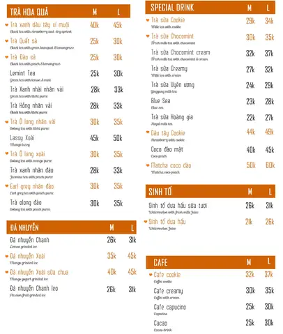 Menu Trà Sữa Feeling Tea Mới Nhất: Thực Đơn Chi Tiết, Giá Cả & Top Best Seller