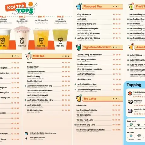 Menu Koi Thé Mới Nhất 2026 - 2026: Bảng Giá Chi Tiết Theo Size, Topping & Kênh Mua