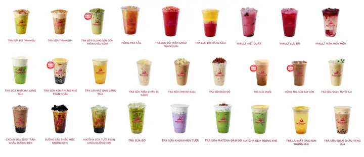 Menu Trà Sữa Maycha Mới Nhất: Danh Sách Món, Giá Cả & Cách Đặt Hàng Online