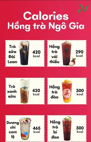 Bảng Calo Trà Sữa Mixue Chi Tiết Theo Từng Loại & Size M, L (mới Nhất)