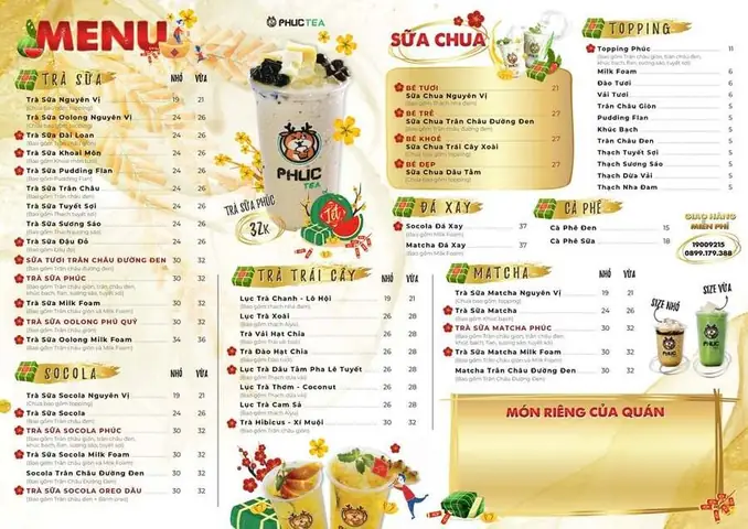 Trà Sữa Phúc Tea: Menu Giá, Cửa Hàng, Nhượng Quyền & Phân Biệt Với Phúc Long