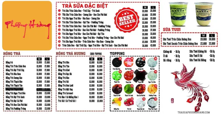Đánh Giá Trà Sữa Phượng Hoàng: Menu, Giá, Vị Nết Thực Tế & Địa Chỉ Mua Tp.hcm