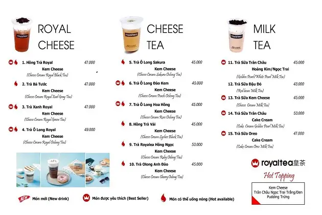 Menu Trà Sữa Royal Tea Mới Nhất: Giá, Địa Chỉ, Review & Cách Mua Online/tự Pha