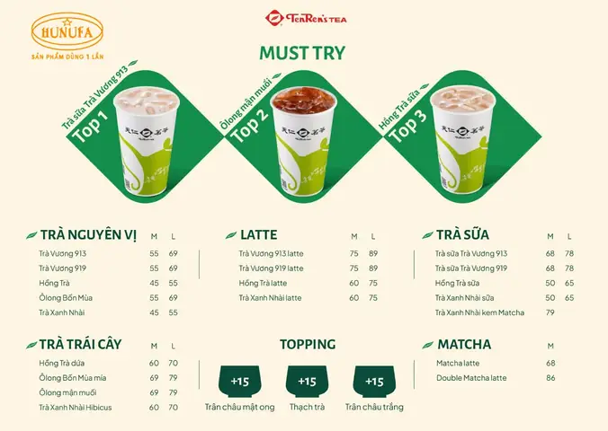 Thông Tin Trà Sữa Ten Ten / Teen Teen: Menu, Giá, Địa Chỉ & Cách Đặt Online Nhanh