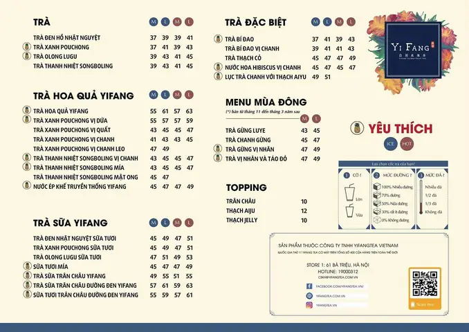 Trà Sữa Yi Fang Taiwan Fruit Tea: Menu, Giá, Địa Chỉ Chi Nhánh & Review Chi Tiết