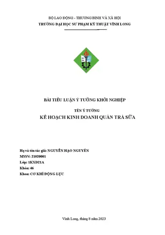 Mẫu Tiểu Luận Khởi Nghiệp Quán Trà Sữa: Cấu Trúc Chuẩn, 5+ Bài Làm Tham Khảo & Hướng Dẫn Viết Chi Tiết