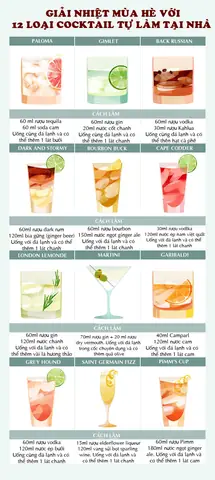 Cách Pha Chế Cocktail Đơn Giản Tại Nhà: Tổng Hợp Công Thức Dễ Làm Cho Người Mới Bắt Đầu
