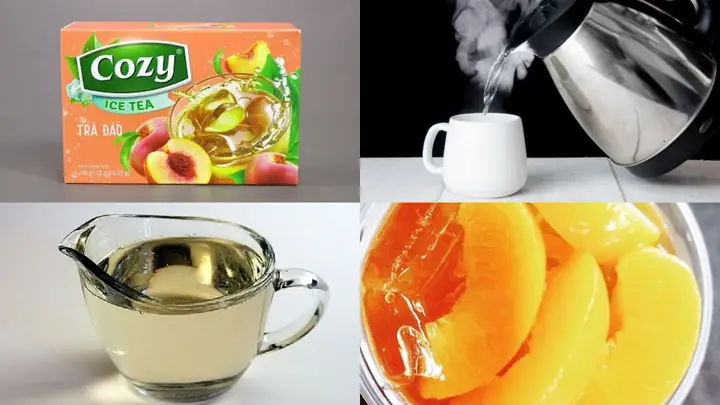 Hướng Dẫn Cách Pha Trà Sữa Đào Cozy Túi Lọc Chuẩn Vị Quán Tại Nhà Đơn Giản