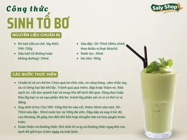 Cách Làm Sinh Tố Bơ Ngon Không Đắng, Sữa Đặc Béo Cùng Bí Quyết Chọn Bơ Chín