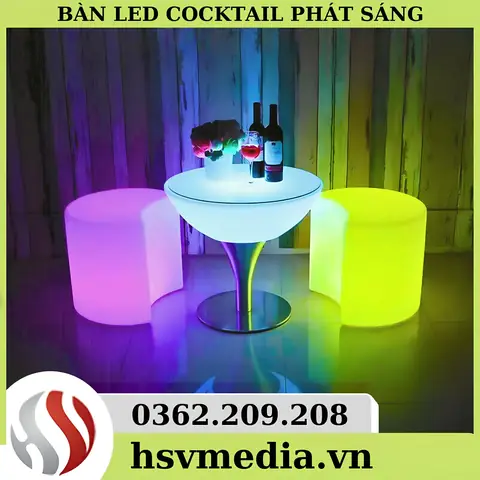 Bàn Cocktail Led Quầy Bar Phát Sáng: Các Loại, Cách Chọn Và Giá
