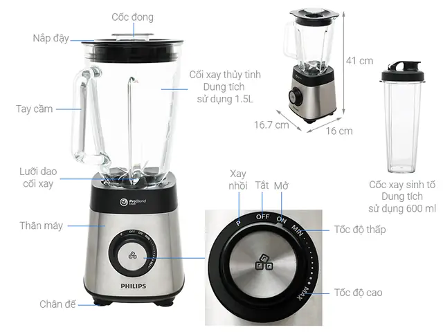 Nên Mua Máy Xay Sinh Tố Philips Loại Nào Tốt? Giá Bán & Địa Chỉ Uy Tín
