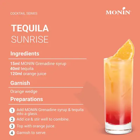 Top Monin Grenadine Syrup Recipes: Cocktails, Mocktails & Creative Drinks