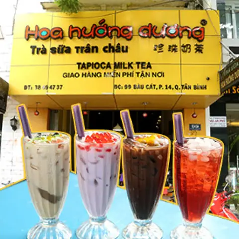 Tổng Hợp Nguyên Liệu Trà Sữa Hoa Hướng Dương: Công Thức Tự Pha, Bột Hòa Tan & Mua Ở Đâu