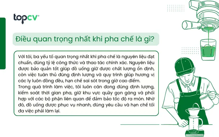 Tổng Hợp Câu Hỏi Phỏng Vấn Nhân Viên Pha Chế Thường Gặp Và Cách Trả Lời Hay