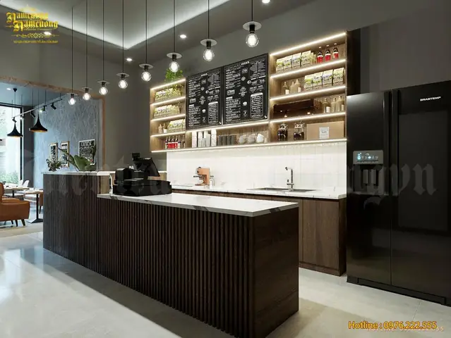 Tổng Hợp Mẫu Thiết Kế Quầy Pha Chế Đẹp Cho Quán Cafe & Cách Bố Trí Hiệu Quả